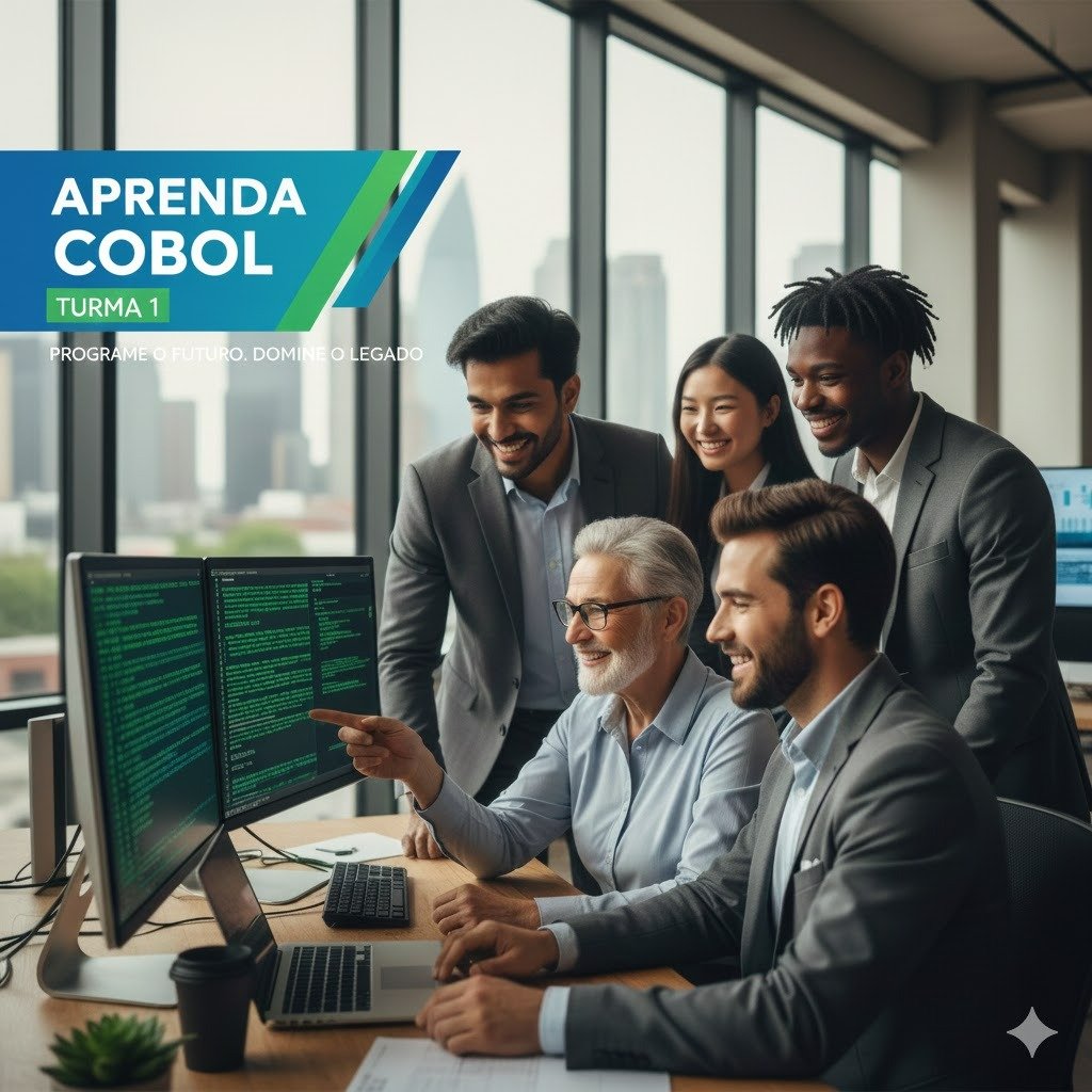 Curso de COBOL - Jovens profissionais programadores de mainframe IBM em ambiente corporativo moderno - Formação CFPC26